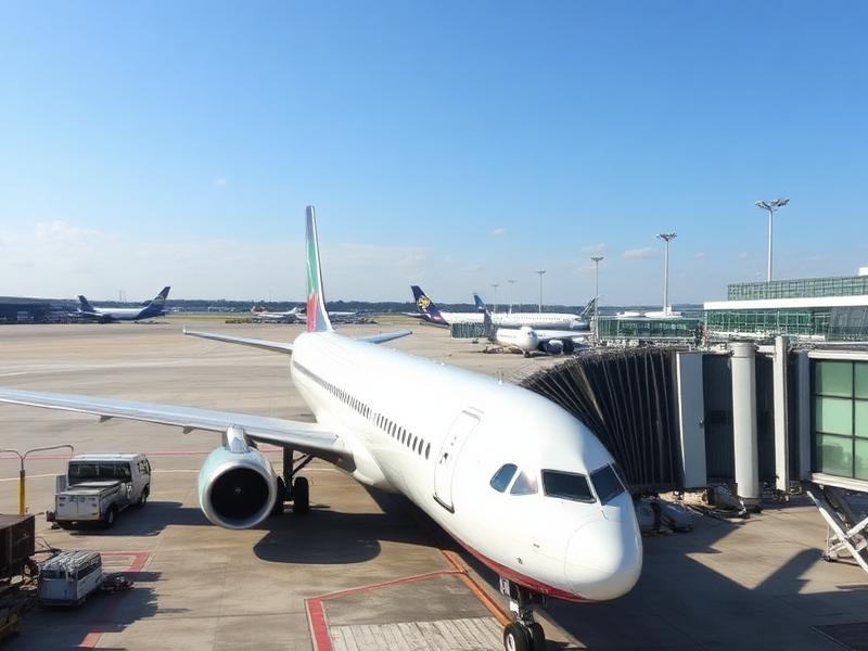 Avion de pasageri la poarta de îmbarcare